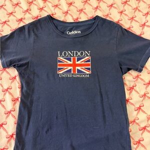 Navy Blue London UK Flag T-Shirt
